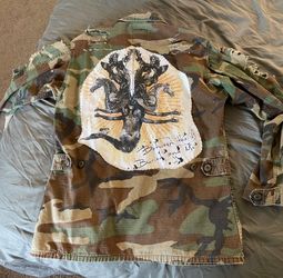 Between The Buried And Me Army Jacket Torn Up Hand Sewn