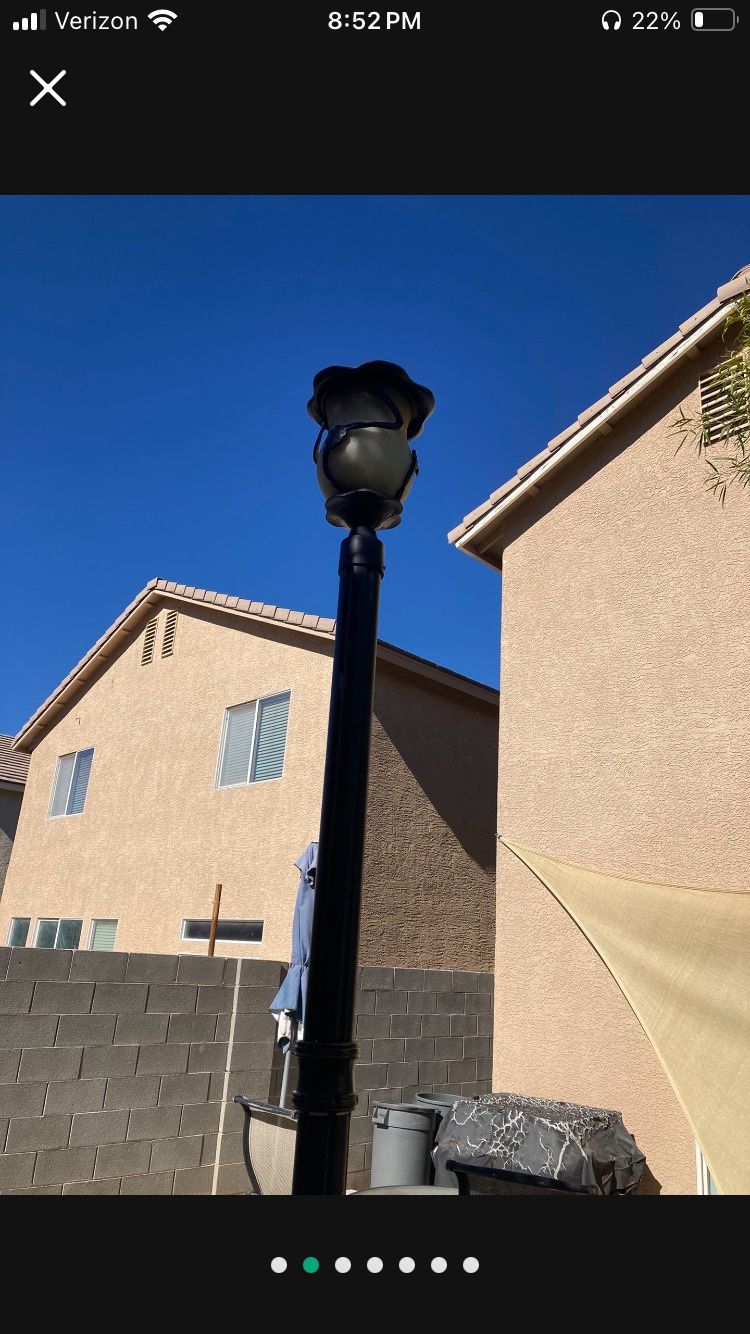 Outdoor Light Pole Brand New Near Warm Springs And Green Valley