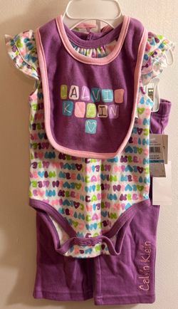 Calvin Klein 6/9 Month Girls 3 Piece Set New