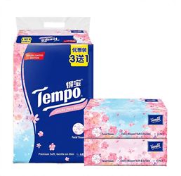 Tempo Cherry Blossom Facial Tissues 4 Packs