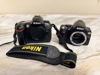 LOT OF 2 - Nikon D70s and D60 DSLR Cameras - AS-IS - READ DESC