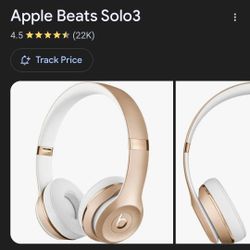 Rose Gold Dre Beats Solo 3 Wireless New $120