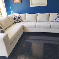 Brand New Artisanal 2pc Full Length Oat Beige (5 Colors Available)Sectional