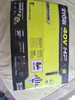 Ryobi 40V HP Brushless 8" Cordless Auger