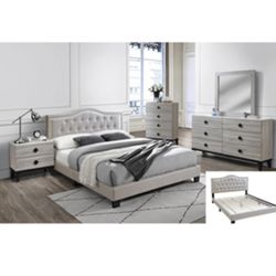 Contemporary Queen size Complete Bedroom Set. Mattress Sold Separately 