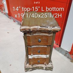 Very Artistic Charming Three Drawers Night Stand,Side Table 