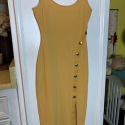Yellow Guess Floriana Snap Dress