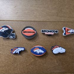 Lot Of 7 Denver Broncos Shoe Charms 
