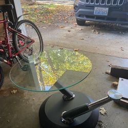 Glass Artistic Display Table - Swivels 
