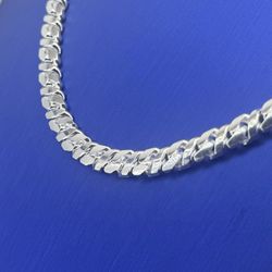925 Sterling Silver Dollar Cuban Style Chain 78.73grams 6.8mm 26” 176004 7