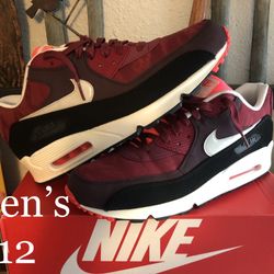 NIKE / Air Max 90 PREMIUM Shoes Kicks / Men's 12 / New w/ Box!! / Red, Black, White, Pink/Orange, Camo