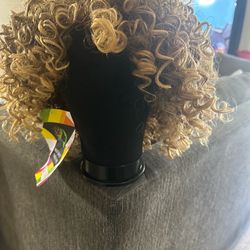 Sandy Brown curly wig