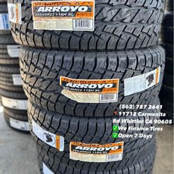 nan285/45R22 Arroyo A/T Set of Tires Installed and Balanced Set de Llantas Nuevas Instaladas y Balanceadas