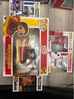 Ad Icons & Foodies Funko Pop Lot - 5 Premium Pops (Wienermobile, Spam, Coke)