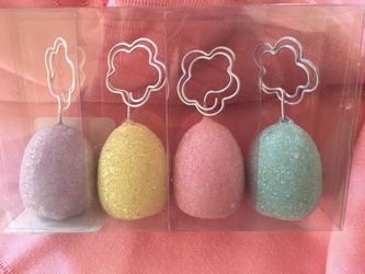Easter egg place card holders set of four new