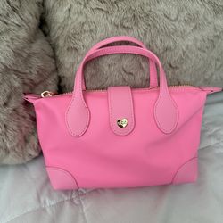 Pink Stoney clover pouchette crossbody bag