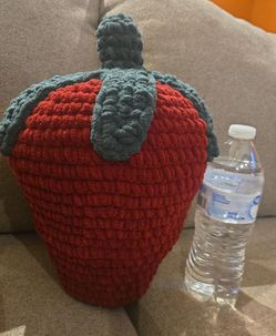 Strawberry 🍓 crochet pillow!