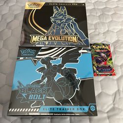 Pokemon Mega Evolution Black Bolt Elite Trainer Box + Booster