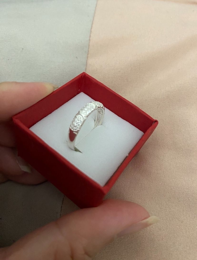 Real 925 Sterling Silver Wedding Band Size 7