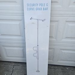 Security pole & curve grab bar