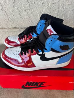 Jordan 1 Retro High OG Fearless White Black University Blue Size 10.5. Good Condition Cash Or Bitcoin Only