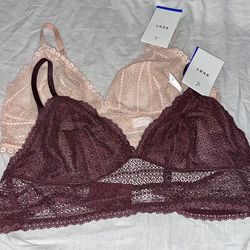 NWT…PAIR DKNY LACE BRALETTES SZ. XL