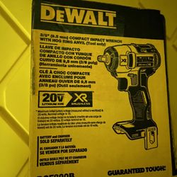 DEWALT 20V MAX XR Cordless Impact Wrench 3/8