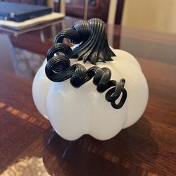 Hand Blown Treg Silkwood Art Glass Pumpkins $75 