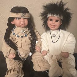 Twin Native Collectible Dolls 