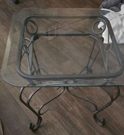 Glass side table