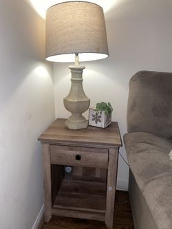 Nightstand And Lamp
