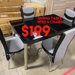 ⚠️ Clearance ⚠️ Dining Table With 4 Chairs 