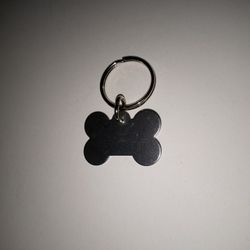 Dog Bone Shaped Metal Pet ID Tag Silver Color