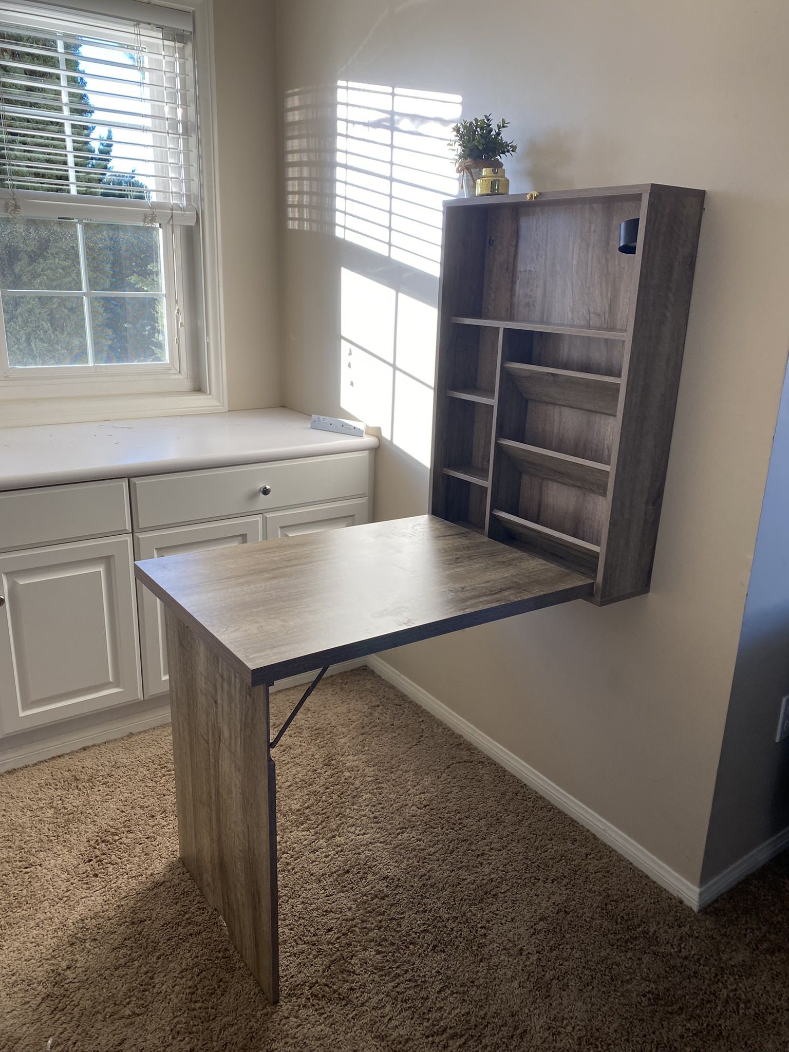Floating Desk With Hutch