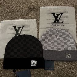 Black & Grey LV Beanies 