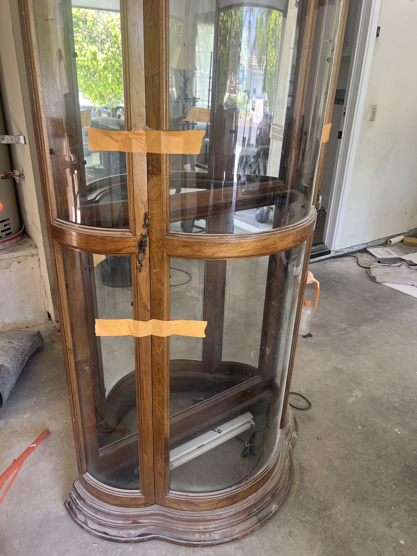 Antique Wood Armoire Width 35.5” Depth 15” Height 80” Solid piece!!! Pick up in Corona Exit Green River