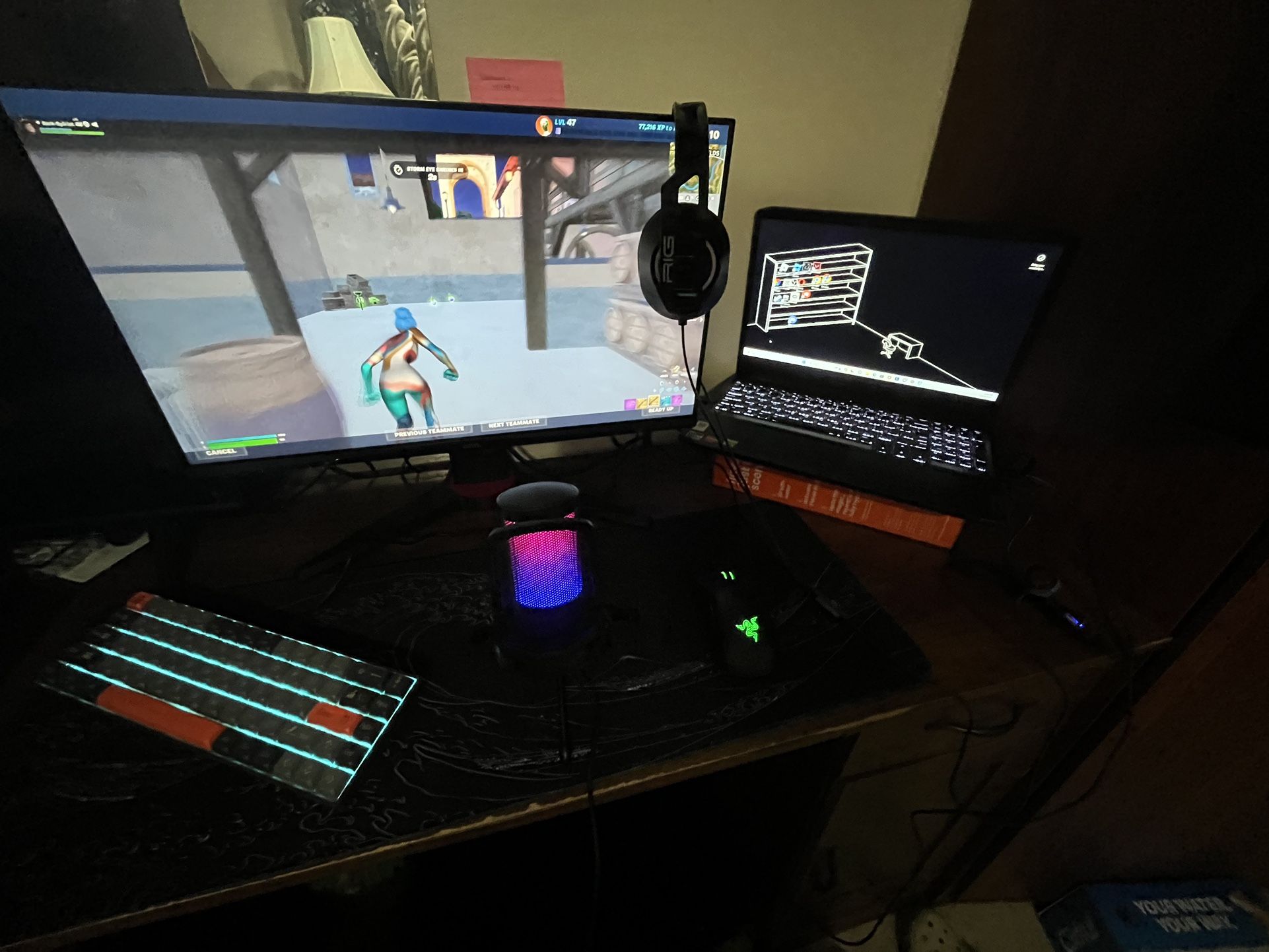 Gaming Setup (specs Of Laptop Down Below)