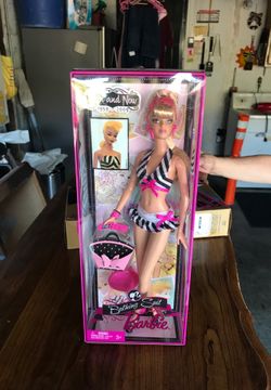 Bathing suit Barbie then and now