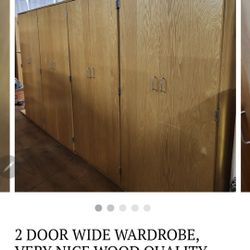 2 DOOR WIDE WARDROBE, VERY NICE WOOD QUALITY AND CLEAN (HOME26)