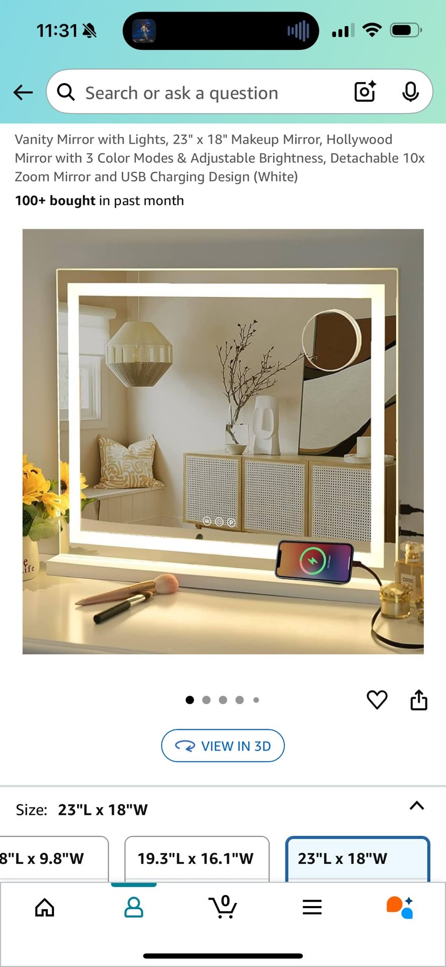 Vanity Mirror With light