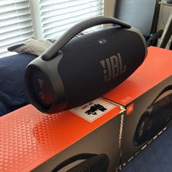 JBL Boombox 3 Wi-Fi & Bluetooth Portable Speaker – Massive Bass, 24-Hour Battery, Hi-Res Audio, Waterproof & Dustproof (IP67)
