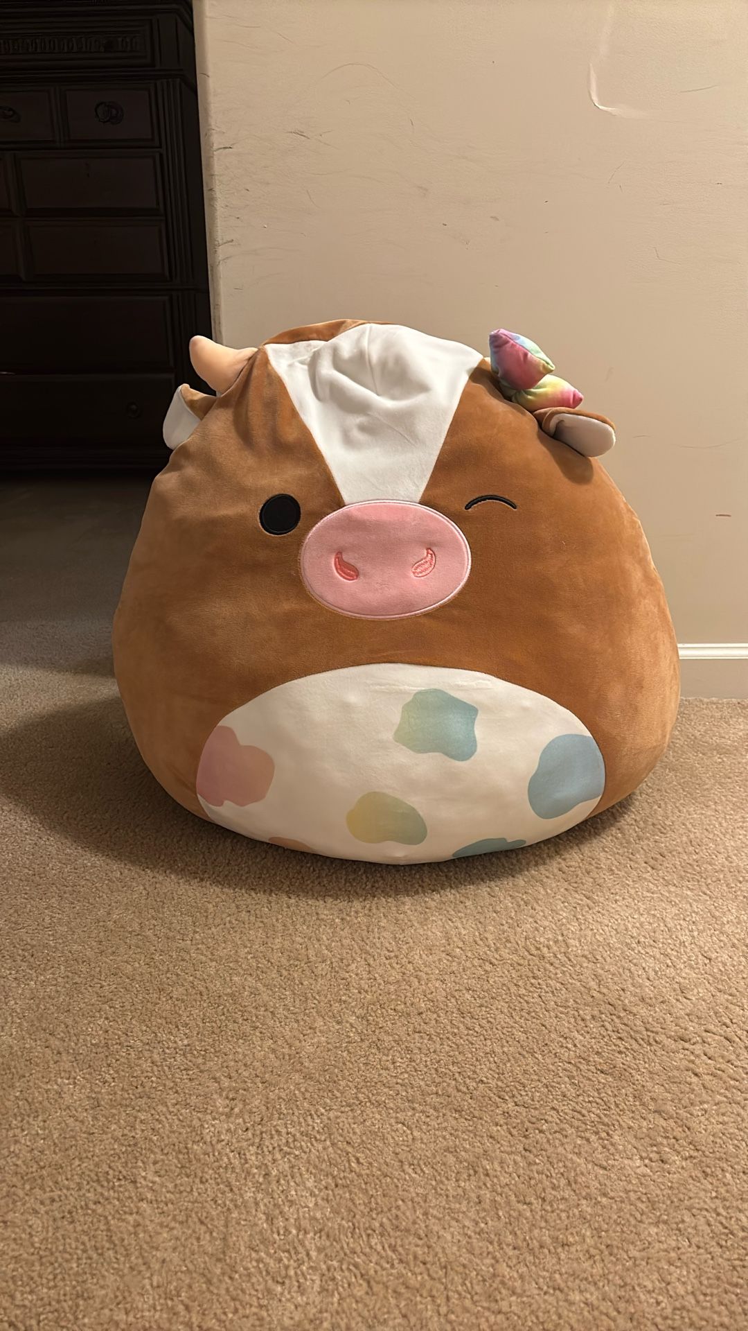 A Giant Cow Squishmellow 21 Inches Tall