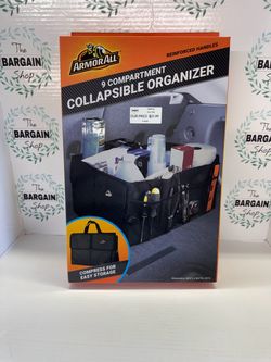 Armor All 9 Compartment Collapsible Car Trunk Organizer