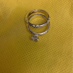 Avon Cz Engagement Ring And Band Set