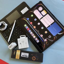 Apple IPad Pro 13”  (M4 chip /OLED display/ 2024) 256GB Wifi +5G Unlocked with keyboard, pen & Accessories (1TB $1299) 