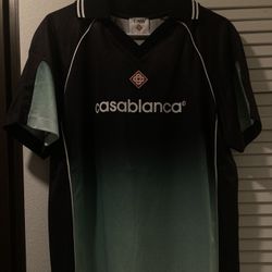 Casablanca GRADIENT MONOGRAM JACQUARD SHORT SLEEVE FOOTBALL SHIRT