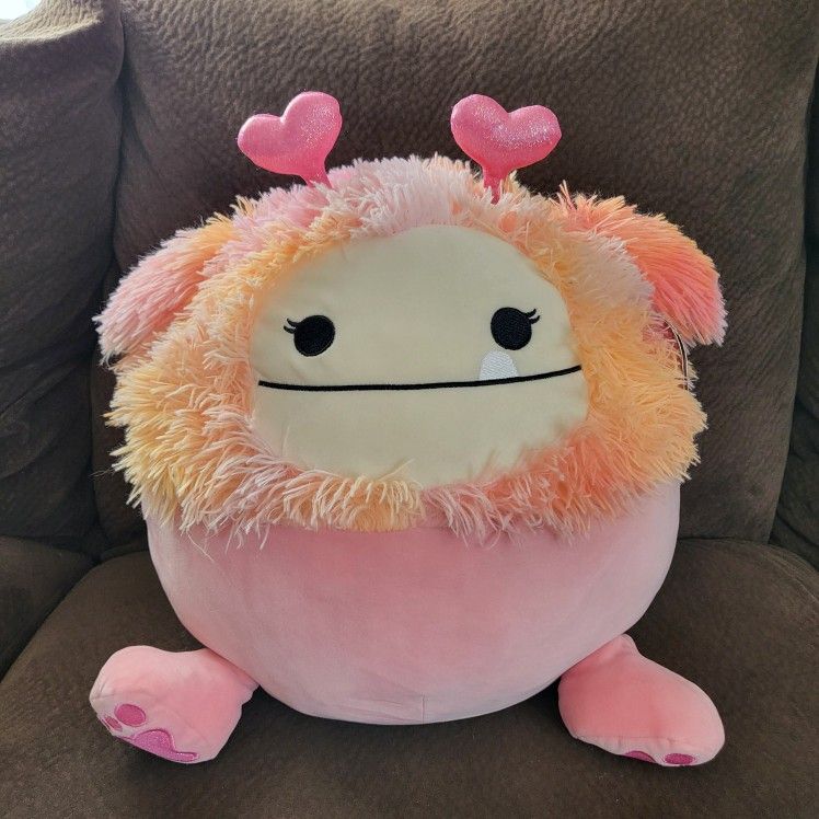 Squishmallows 16" Caparinne the Pink Bigfoot Valentines Day Squishmallow