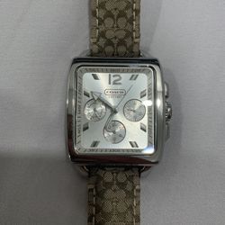 Authentic Coach Leather Watch