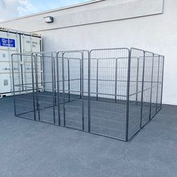(New) $360 Heavy-Duty 10x10x5ft Large Dog Playpen with 16-Panels, Crate Kennel Exercise Gate
