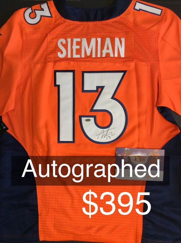 TODAY! Trevor Siemian SIGNED Broncos Jersey w/COA